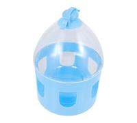 ibasenice Abreuvoir pour Oiseaux, Bol à Boire de Grosse Capacité, PVC, Rond, Bleu, Amovible, Facile à Utiliser, pour Perroquets, Décoration Intérieure