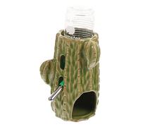 ibasenice Abreuvoir pour Petits Animaux Réglable avec Bouteille Céramique pour Hamster Chinchilla et Cochon Dinde Support Debout Vert Distributeur Automatique pour Cage