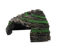 ibasenice Abri De pour Tortues Résine Plateforme De Lézardage pour Aquariums Cachette pour Reptiles Décoration Réaliste Installation Facile