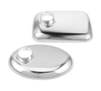 ibasenice Accessoire Hachoir à Viande en Aluminium 2pcs Plateau Rectangulaire et Rond, Prévient les Déversements, Cuisine Familiale et Petits Foyers