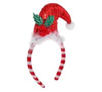 ibasenice Accessoires de Tête Festifs Bandeaux de Noël Chapeau Pailleté Serre-tête Chapeau Elfe Accessoire Déguisement Fête Fille Décoration Cheveux