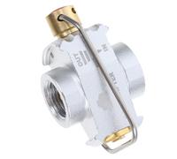 ibasenice Adaptateur De Remplissage De Gaz Multifonction pour Cartouche Plate, Randonnée Et Camping, en Métal Argenté, Valve De Transfert pour Bouteille De Propane Et Butane
