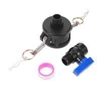 ibasenice Adaptateur de Réservoir avec Valve Sphérique Plastique Connecteur Femelle à pour Tuyau Darrosage de Jardin Raccord Robuste pour Gestion de