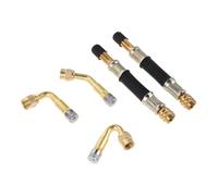 ibasenice Adaptateur de Valve Métal Robuste avec Tube Extension pour Pompe à Air Rallonge Flexible pour Gonflage Facile des Pneus de et Trottinette Installation Simple sans Outil