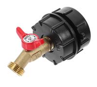 ibasenice Adaptateur pour Conteneur IBC Et Robinet 1/2 Pouce pour Cuve 1040-1245 L, Raccord Étanche en Laiton Jaune, pour Jardin Et Tuyau D'arrosage, Accessoire Compatible Fûts D’Une Tonne