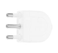 ibasenice Adaptateur Secteur Italien Mâle à 3 Broches en PC Blanc, Connexion Sécurisée Supportant Jusqu'à 16a, pour Voyageurs et Appareils Électroménagers Puissants