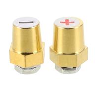 ibasenice Adaptateurs de Bornes de Batterie en Laiton Filetées 1 Paire pour Rallonge Batterie Voiture Connecteurs Poteaux Terminaux Compatibles Systèmes Électriques Automobiles