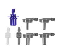ibasenice Adaptateurs Universels Abs pour Tensiomètre Lot de 7 Connecteurs de Remplacement 4,6 Mm Blanc 4 Mm Coudé 5 Mm Gris 6 Mm Coudé 11 Mm Droit Accessoires Compatibles pour Moniteurs