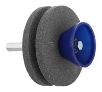 ibasenice Affûteur de Tondeuse à Gazon Double Couche, Affûteuse de Tondeuse Électrique, Pierre à Meuler à 4 Roues, Bleu, Plastique, Acier Galvanisé, pour Jardin et Applications