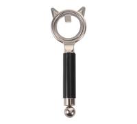 ibasenice Aimant double tête œil de chat pour ongles, aimant en forme d'oreille de chat, portable et multifonctionnel pour manucure à domicile, noir