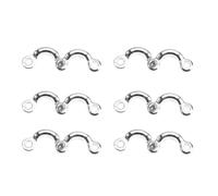 ibasenice Anneaux Multifonctionnels Acier en Patte Argenté Inoxydable D'oiseau de 6pcs, Accessoires Résistants la Rouille et pour Perruches et Perroquets