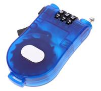 ibasenice Antivol de Vélo Compact et Léger Câble en Acier Sécurisé Câble Rétractable Transparent Bleu Antivol Multifonction pour Ski Vtt et Activités de Plein Air Cadenas en Plastique