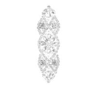 ibasenice Applique Brillante Argentée en Alliage pour Vêtements | Coller à Main Fer, pour Accessoires Cheveux, Finition Délicate et Usage Simple