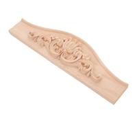 ibasenice Applique en Bois Sculpté pour Armoire 29x8 Cm en Bois Massif Style Européen Décor en Relief Texture Remarquable pour Décoration de Meubles l'espace de Vie
