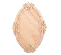 ibasenice Applique murale décorative en bois sculpté avec cadre | Applique décorative à faire soi-même pour meubles, à peindre soi-même, pour façade de tiroir, meuble ou cadre photo.
