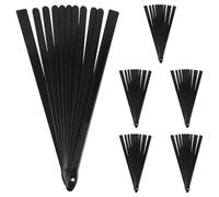 ibasenice Armature Pliable Noire Classique 6 Pièces pour Éventail Japonerie en Plastique Accessoires pour Fabrication D’Éventails Pliants Kit DIY pour Arts Martiaux Tai-Chi et Loisirs