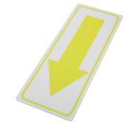 ibasenice Autocollant Installation Facile en Aluminium Jaune Flèche Réfléchissante Utilisation Polyvalente Signalisation Extérieure Moderne pour Boîte aux Lettres pour Clôtures et Jardin