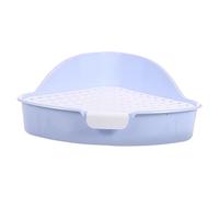 ibasenice Bac à Litière pour Lapin Toilettes Triangulaires en Plastique Bac à Litière d'angle Tiroir Antidérapant pour Chinchillas et Cochons d'Inde Fournitures pour Animaux