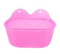 ibasenice Bac De Bain pour Perroquet Réutilisable en Plastique Robuste, Bassin Ovale Violet-Rouge, Accessoire pour Cage à Oiseaux Et Oiseaux De Compagnie