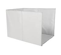 ibasenice Bacs à Litière Pliables 62 X 43 CM Protection Anti-Éclaboussures en Plastique, Barrière Rehaussée à Trois Faces, Adapté aux Petits Espaces L'Intérieur