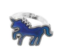 ibasenice Bague Licorne Changeant de Couleur Selon Humeur Bijoux Mode pour Femmes et Filles Design Animal Cartoon Unique et Élégant Cadeau pour Ado et Garçon Fille