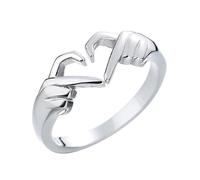 ibasenice Bague Ouverte Cœur Réglable Alliage Anneau de Déclaration Femme Symbole Amour et Amitié Doigt pour Adolescentes