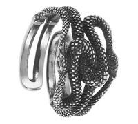 ibasenice Bague Serpent Inoxydable Ajustable pour Homme Anneau Punk Vintage Design Serpent Unique Mode Masculine