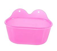 ibasenice Bain pour Oiseaux à Perroquet en Plastique Réutilisable, Bac Ovale Violet-Rouge pour Cage, Accessoire Multifonctionnel pour Petits Perroquets Et Oiseaux De Compagnie