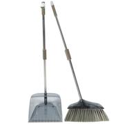 ibasenice Balai à Main Souple Gris Poils Fins Flexibles, Pelle à Poussière Stable, Kit Ménage Complet pour Nettoyage Sols et Salle de Bain, Accessoires Pratiques pour Style Style Aléatoire