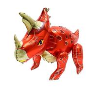 ibasenice Ballon Dinosaure Triceratops Rouge Décoration Fête Anniversaire Ballon Gonflable Debout Thème pour Photo et Soirée