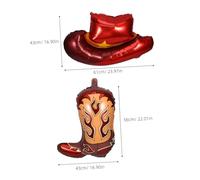 ibasenice Ballons Et Chapeau De Cow-boy Aluminium Décorations De Fête Western Pour Et Événements à Thème