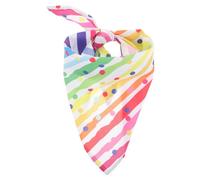 ibasenice Bandana Triangulaire Dog Party modèle Foulard pour Chien Arc-en-Ciel coloré Cool Chien Bandana Triangulaire Anniversaire Chien Bandana Triangulaire Chat Polyester