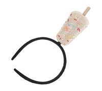 ibasenice Bandeau Accessoire Confortable et Polyvalent Femme Blanc en Plastique Cheveux Forme Glace Chocolat pour Fête Tropicale ou Réunion Familiale