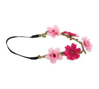 ibasenice Bandeau de Mariée Élégant en Tissu Léger Couronne de Fleurs Artificielles, Accessoire Confortable pour Cheveux, pour Fête ou Vacances Plage