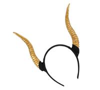 ibasenice Bandeau D'halloween Or en Plastique Léger Cornes de Mouton Unique, Accessoire de Costume Maléfique pour Festival Party et Déguisement Halloween