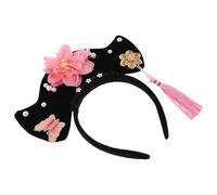ibasenice Bandeau Dynastie Qing Serre-tête Chinois Vintage Avec Fleurs Accessoire De Cheveux Traditionnel Pour Filles Pour Déguisements Et Occasions Spéciales