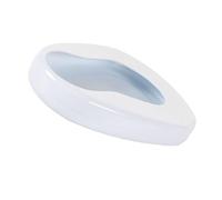 ibasenice Bassin de Lit Portable Émail Lisse Siège Urinal Confortable et Anti-éclaboussures pour Patients Alités Personnes Âgées Hommes et Femmes Soins à Domicile