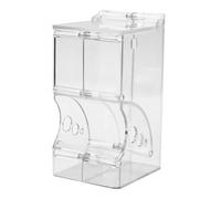 ibasenice Bassin de Nourriture Transparent pour Hamster Mangeoire Renversement pour Petits Animaux Distributeur Croquettes Facile à Nettoyer et Accessoire Cage Compatible avec Hamster