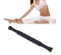 ibasenice Bâton de Massage Système de Roulement à Billes en Caoutchouc Noir et Poignées Ergonomiques Récupération Musculaire Relâchement