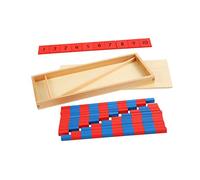 ibasenice Bâtons De Comptage en Bois pour Enfants Jouet Éducatif Mathématique Montessori Rouge Et Bleu 13.5 Pouces Outil Pédagogique pour Développement des Compétences Numériques
