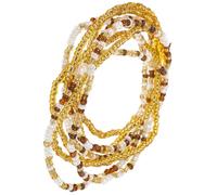 ibasenice Bijou de Taille en Perles de Rocaille, Chaîne de Ventre pour Femme, Accessoire Plage Fait Main, Résistant et Léger