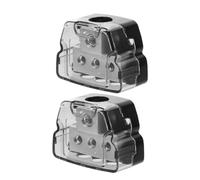 ibasenice Bloc de Distribution de Masse pour Ampli Voiture 2pcs en Alliage de Zinc et Plastique, Polyvalent pour Voitures Privées et Véhicules Professionnels