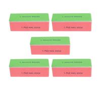 ibasenice Bloc Polissoir à Ongles en Éponge 5pcs pour Manucure et Pédicure Surface à Poncer Unique, pour Usage à Domicile et Salon de Nail Art