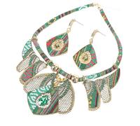 ibasenice Bohemian Necklace And Earring Set Femme Parure Bijoux Style National Léger Élégant Cadeau Femme Mature