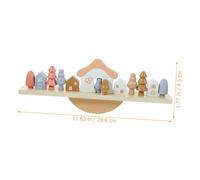 ibasenice Bois à Empiler pour Garçon Fille Blocs Éducatifs Colorés Jeu Déquilibre Montessori pour Tout Petits Développement Social et Reconnaissance des Couleurs