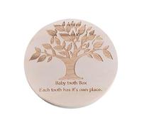 ibasenice Boîte À Dents De Bébé En Bois 12X12X1.22 Pouces Coffret Souvenir Durable Avec Tableau Mémo Pour Stockage Organisé Des Dents De Lait Et Lanugo