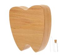 ibasenice Boîte à Dents De Bébé En Bois Pour Garçon Et Filles Garçons Et Filles Compacte Bois Naturel Pour Conserver Dent De Lait Souvenir D’enfance Rangement Solide