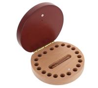ibasenice Boîte à Dents De Lait Bois Pour Garçon Fille Coffret De Souvenirs Bois Avec Rangement Pour Dents De Lait Et Première Coupe De Cheveux Pour Garçons Et Filles Design Artistique