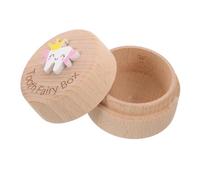 ibasenice Boîte à Dents de Lait Ronde Boîte à Souvenirs pour Première Dent ou Cheveux de Garçon Fille pour Garçon Fille