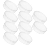 ibasenice Boîte à Maquillage Ronde Transparente 8cm, Lot de 10pcs en PP, Design Compact Polyvalent pour Rangement de Houppettes de Poudre en Voyage ou Sorties